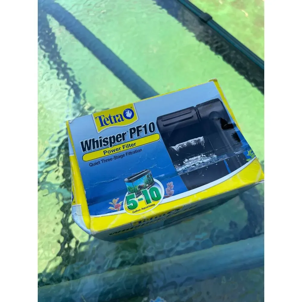 Tetra Whisper PF10 Power Filter 5-10 Gallon Aquarium Quiet 3-Stage Filtration